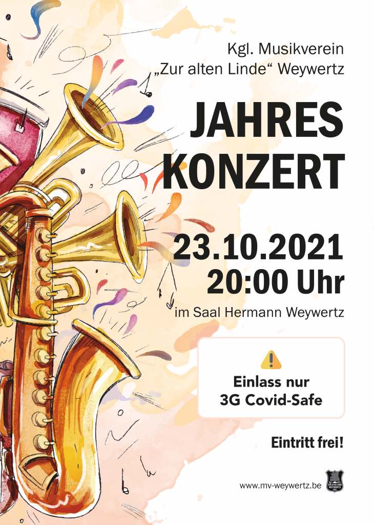 Jahreskonzert 2021 Weywertz. Poster of the Jahreskonzert 2021 in Weywertz
